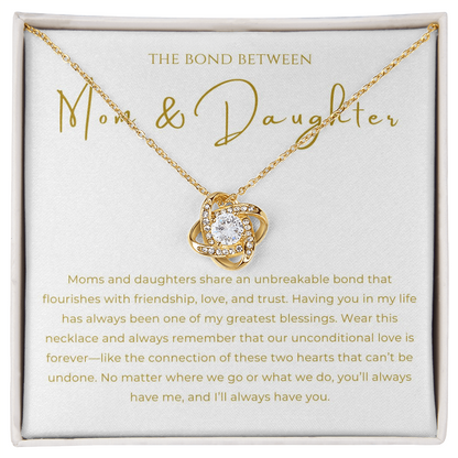 Mom & Daughter Interlocking Hearts Necklace