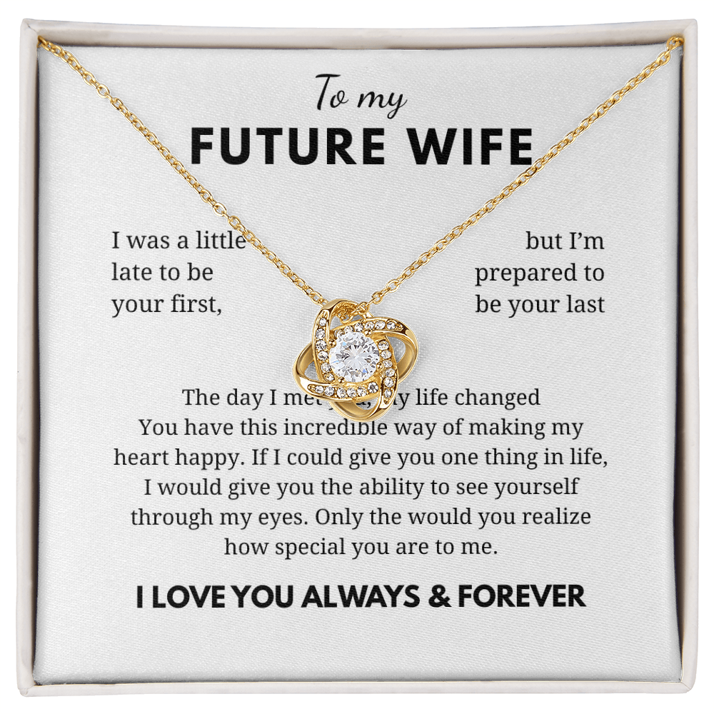To My Future Wife Love Knot Necklace