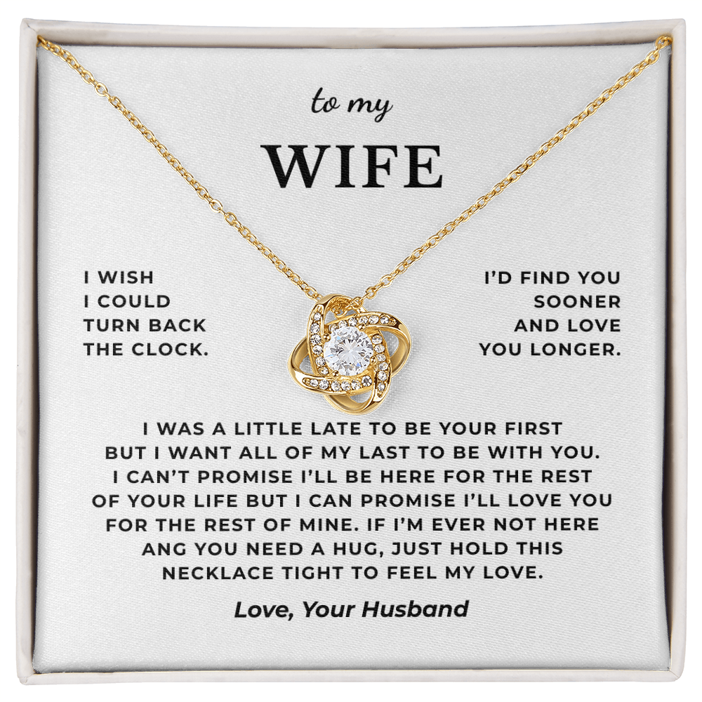 To My Wife Interlocking Hearts Necklace