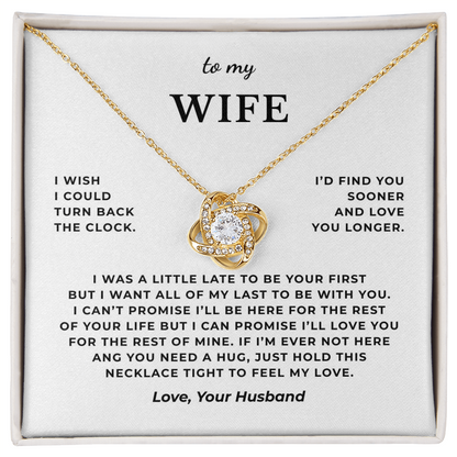 To My Wife Interlocking Hearts Necklace