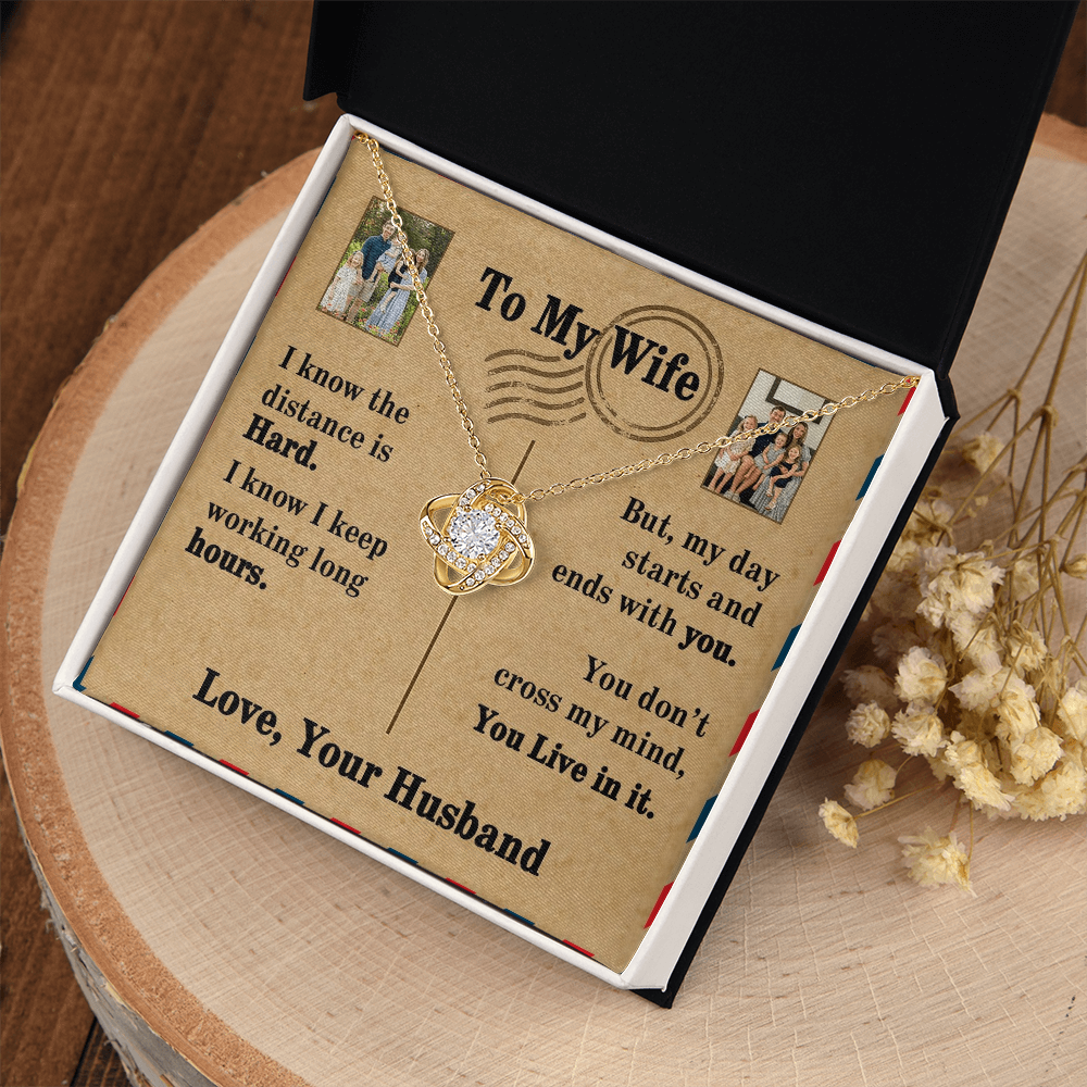 To My Wife Love Knot Necklace