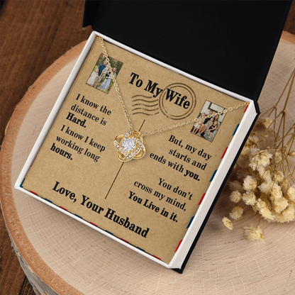 To My Wife Love Knot Necklace