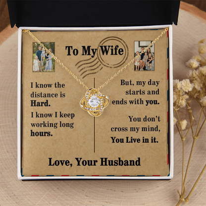 To My Wife Love Knot Necklace