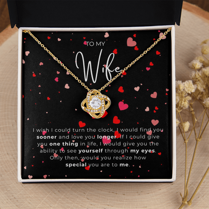 To My Wife Love Knot Necklace
