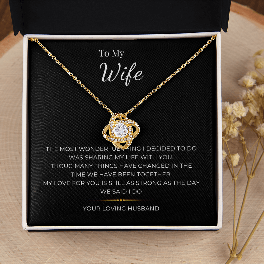 To My Wife Love Knot Necklace