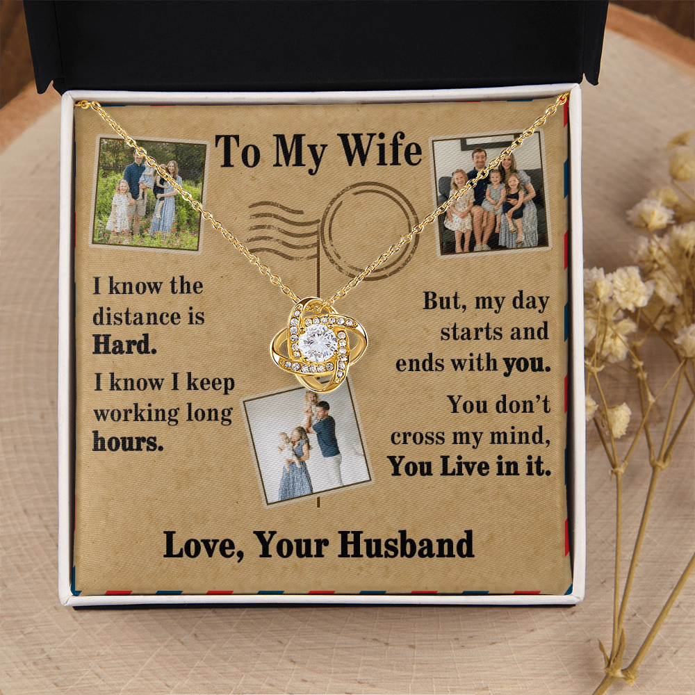 To My Wife Love Knot Necklace