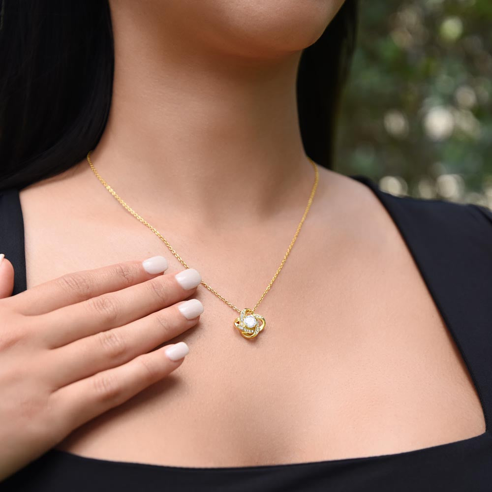 Purrfect Cat Love Knot Necklace