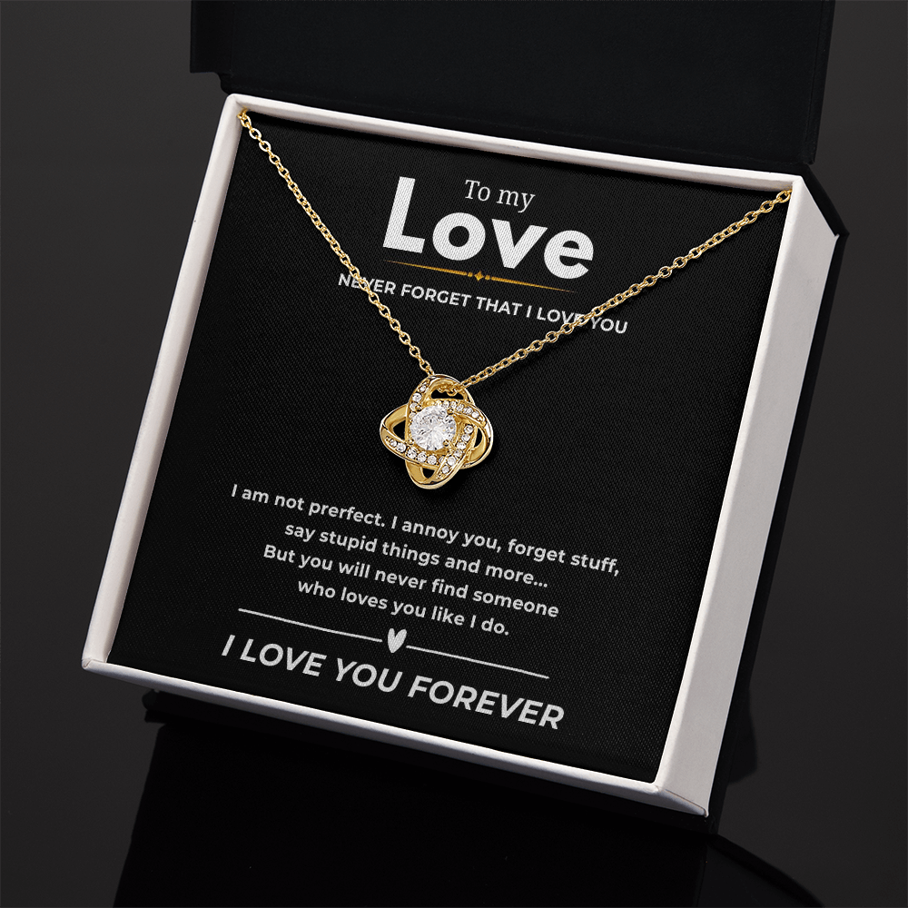 To My Love Love Knot Necklace