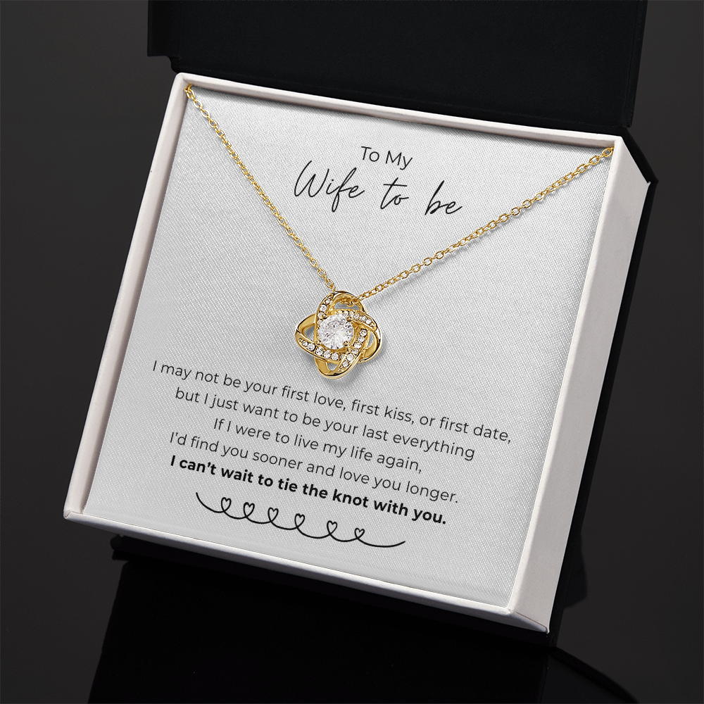 To My Wife To Be Love Knot Necklace