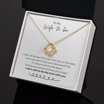 To My Wife To Be Love Knot Necklace