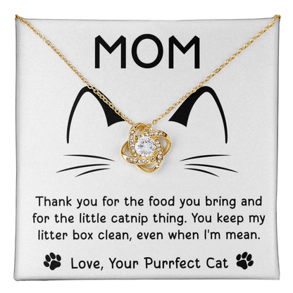 Purrfect Cat Love Knot Necklace