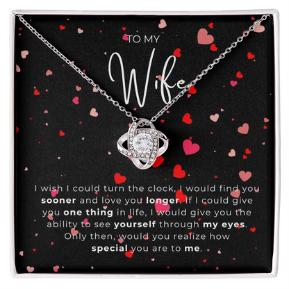To My Wife Love Knot Necklace