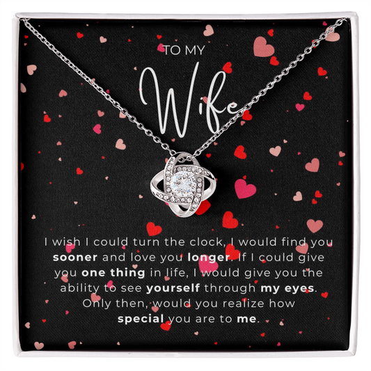 To My Wife Love Knot Necklace