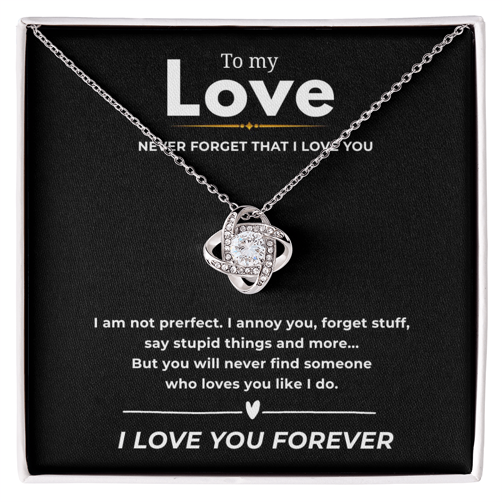 To My Love Love Knot Necklace