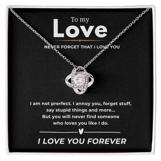 To My Love Love Knot Necklace