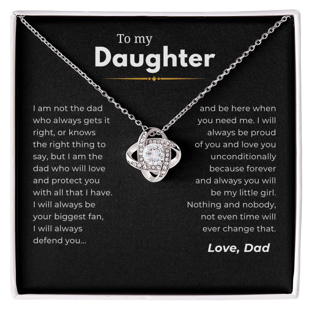 To My Daughter Interlocking Hearts Necklace