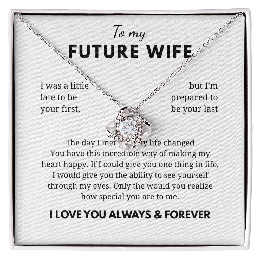 To My Future Wife Love Knot Necklace