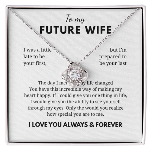 To My Future Wife Love Knot Necklace