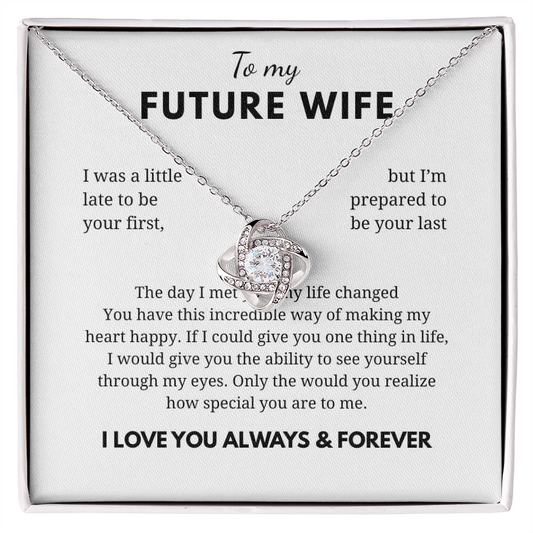 To My Future Wife Love Knot Necklace