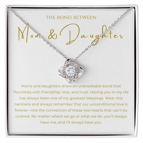 Mom & Daughter Interlocking Hearts Necklace