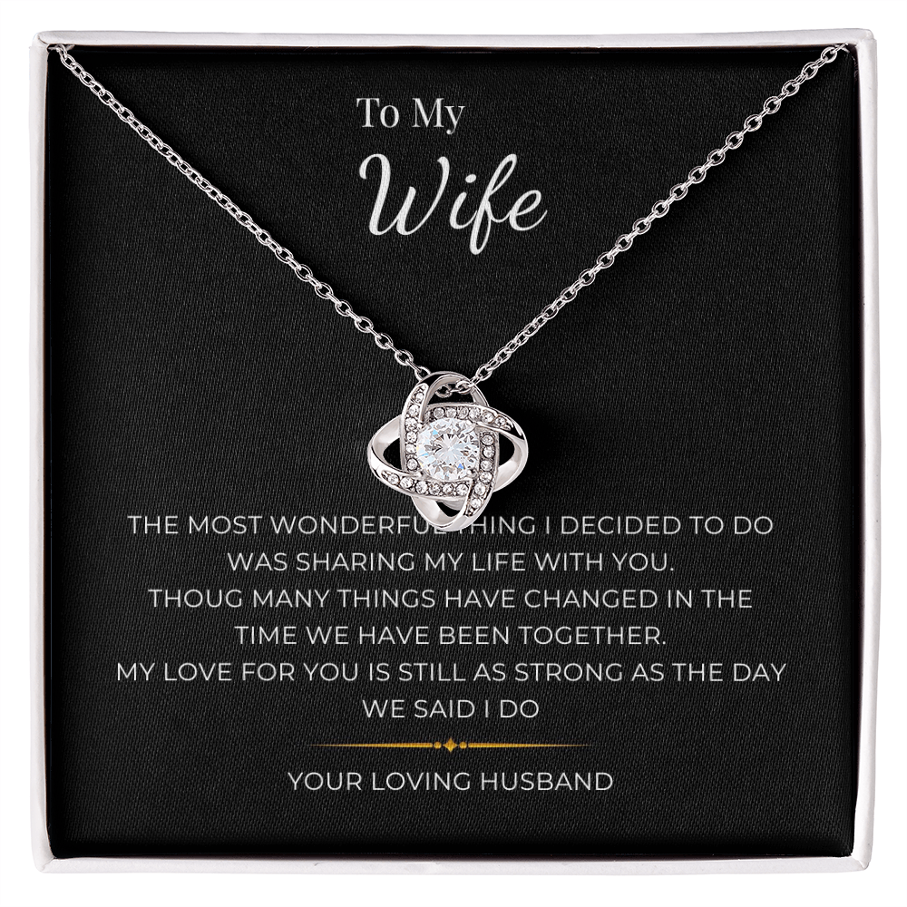 To My Wife Love Knot Necklace