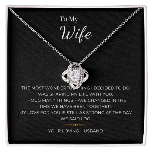 To My Wife Love Knot Necklace