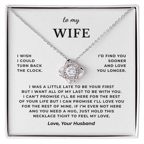 To My Wife Interlocking Hearts Necklace