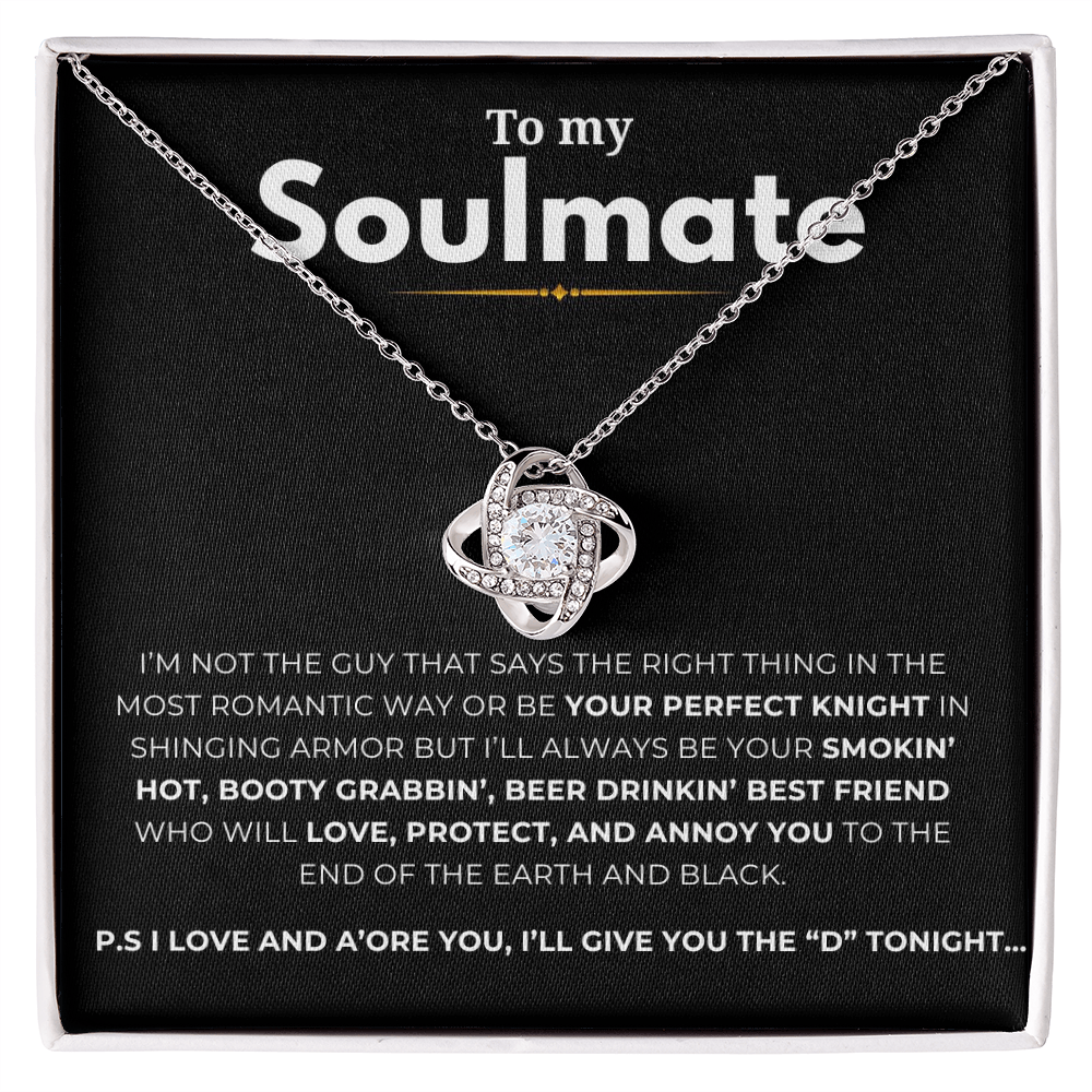 To My Soulmate Love Knot Necklace