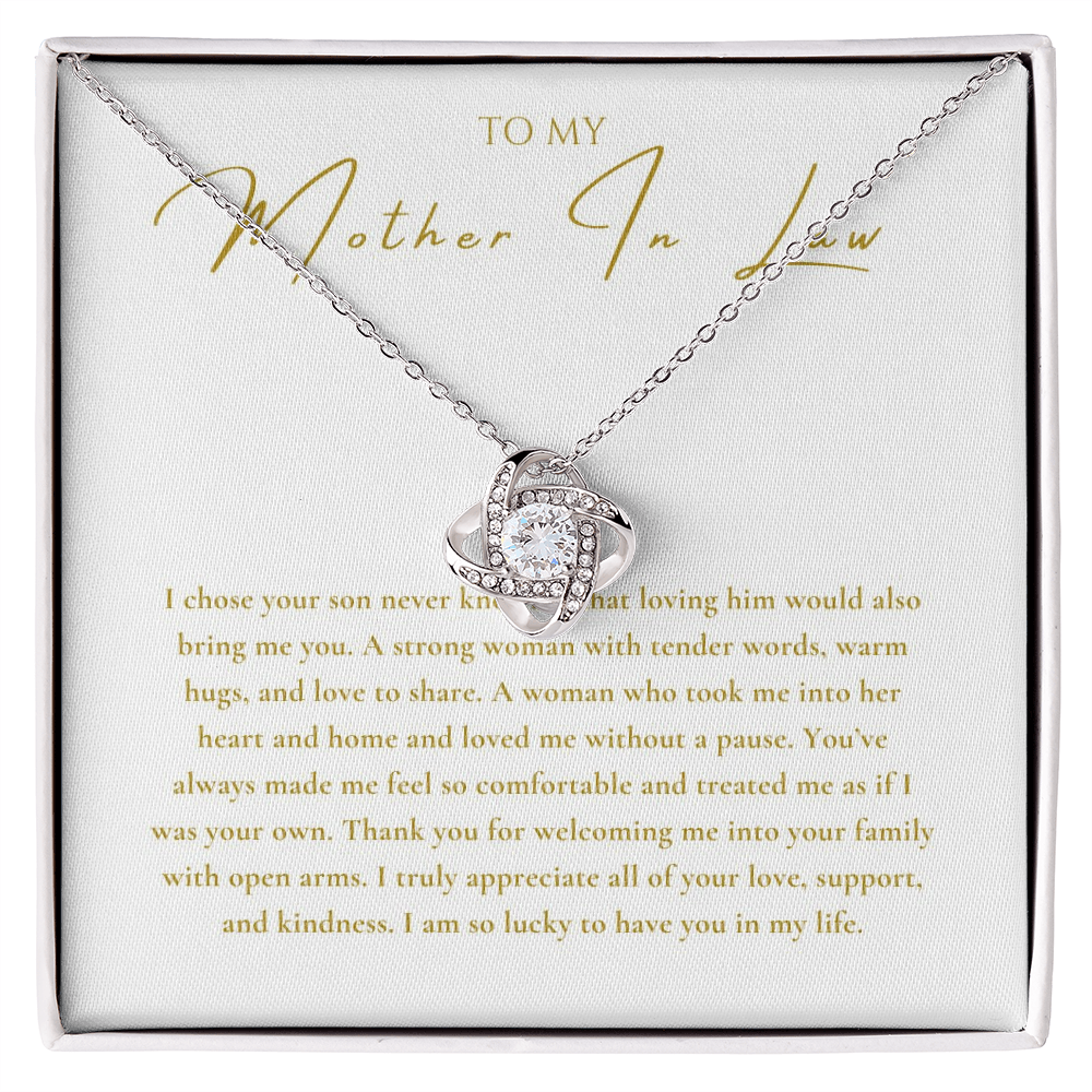 To My Mother In Law Wife Interlocking Hearts Necklace