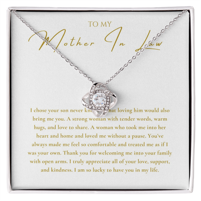 To My Mother In Law Wife Interlocking Hearts Necklace