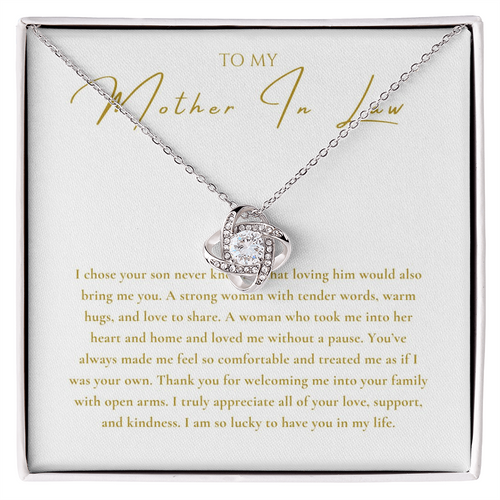 To My Mother In Law Wife Interlocking Hearts Necklace