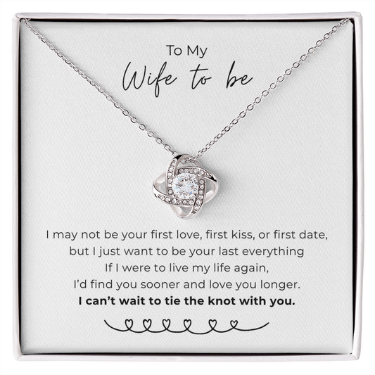 To My Wife To Be Love Knot Necklace