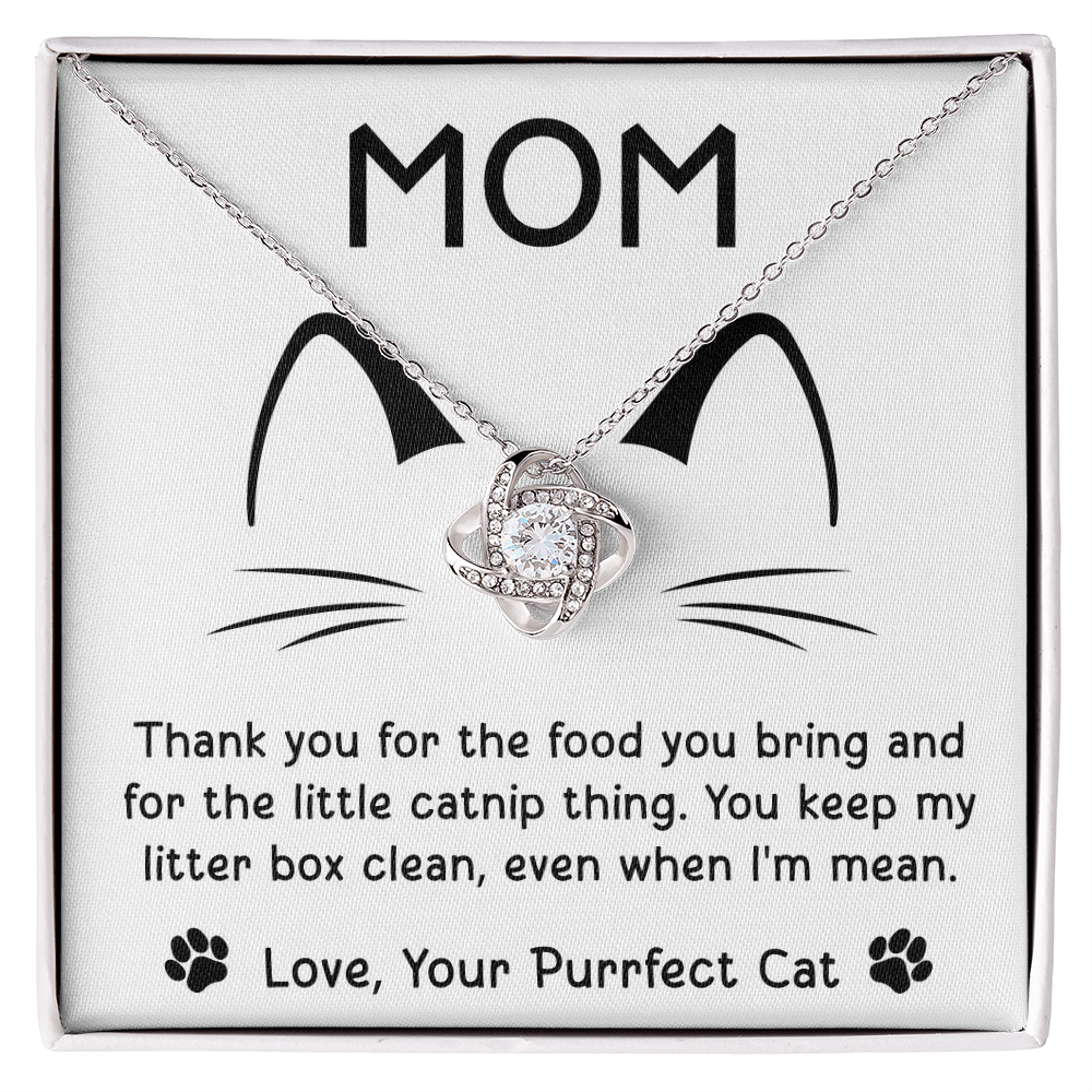 Purrfect Cat Love Knot Necklace