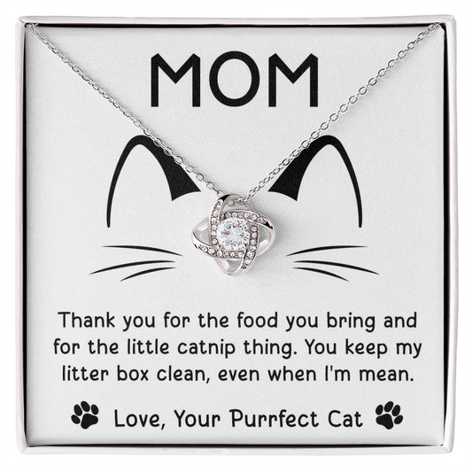 Purrfect Cat Love Knot Necklace