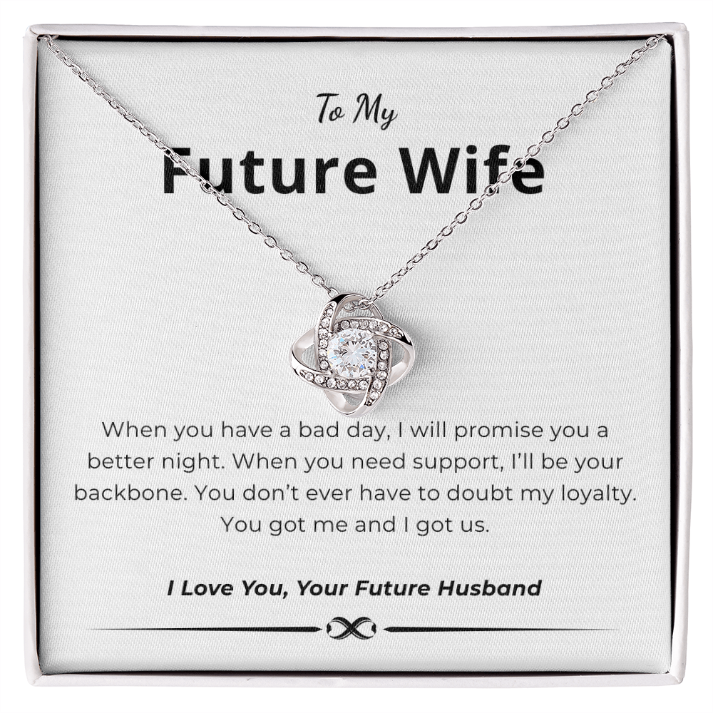 To My Future Wife Love Knot Necklace