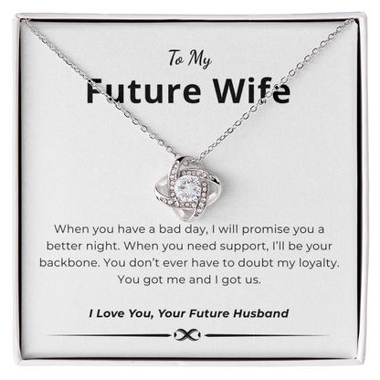 To My Future Wife Love Knot Necklace