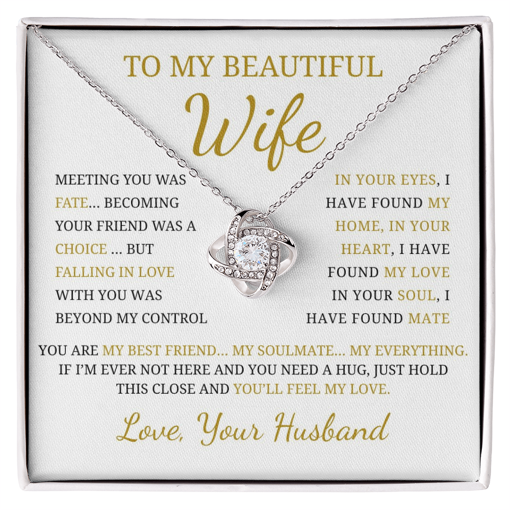 To My Wife Love Knot Necklace