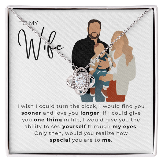 To My Wife Love Knot Necklace