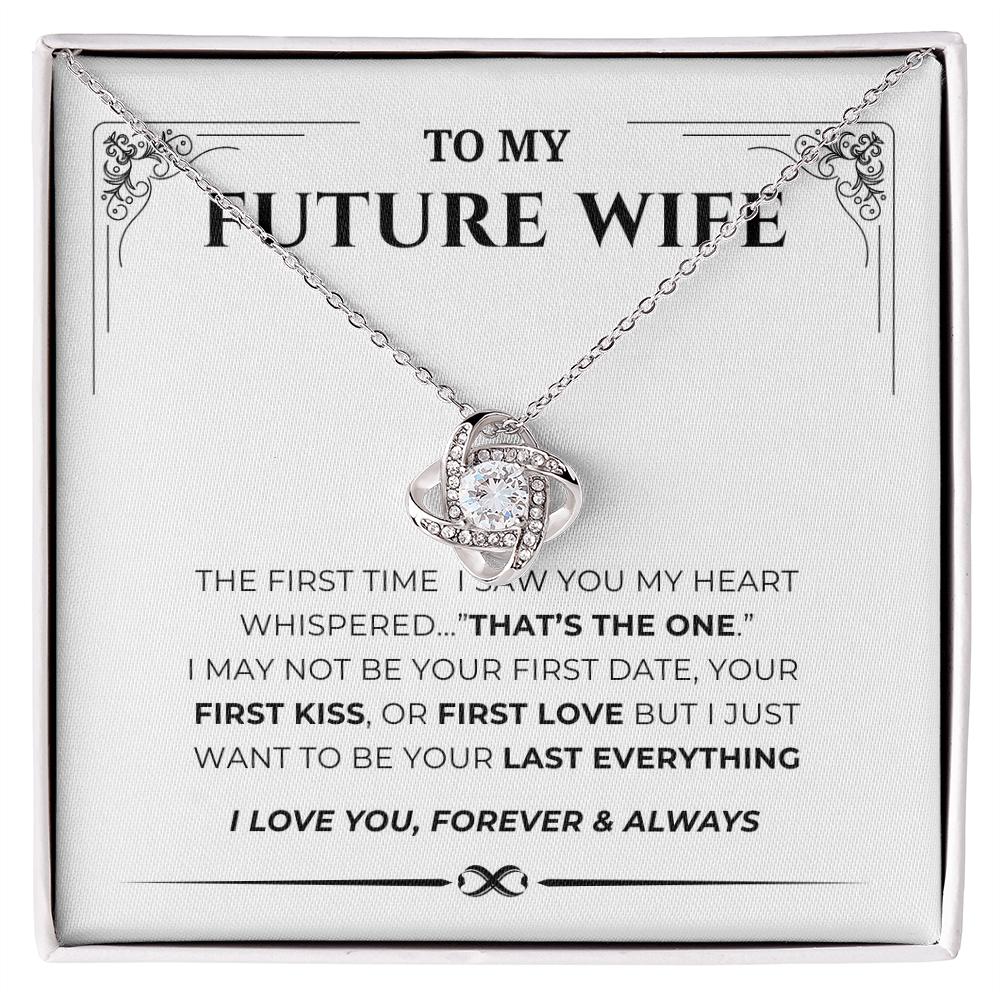 To My Future Wife Love Knot Necklace