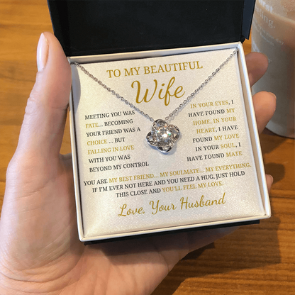 To My Wife Love Knot Necklace