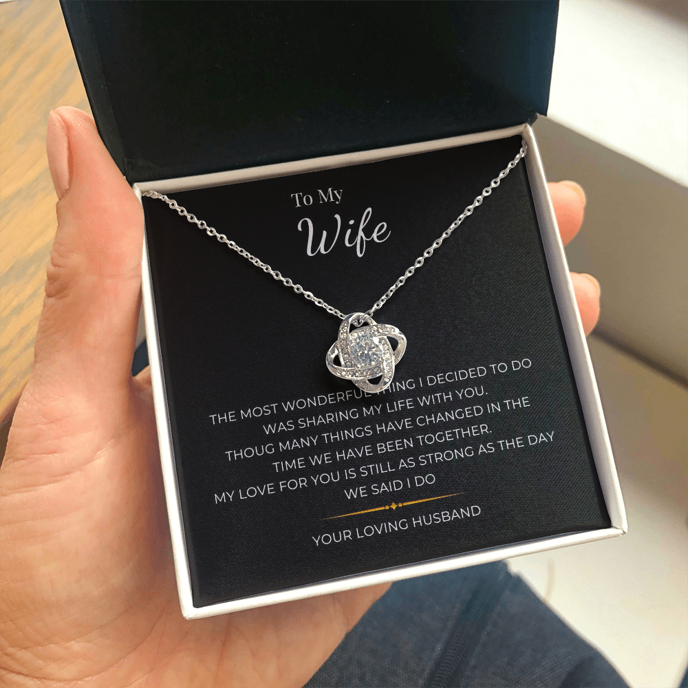 To My Wife Love Knot Necklace