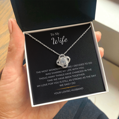 To My Wife Love Knot Necklace