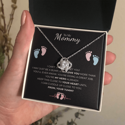To My Mommy Love Knot Necklace