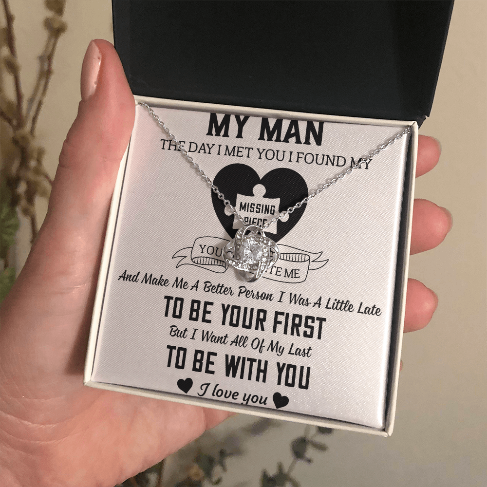 To My Man Love Knot Necklace
