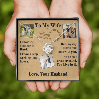 To My Wife Love Knot Necklace