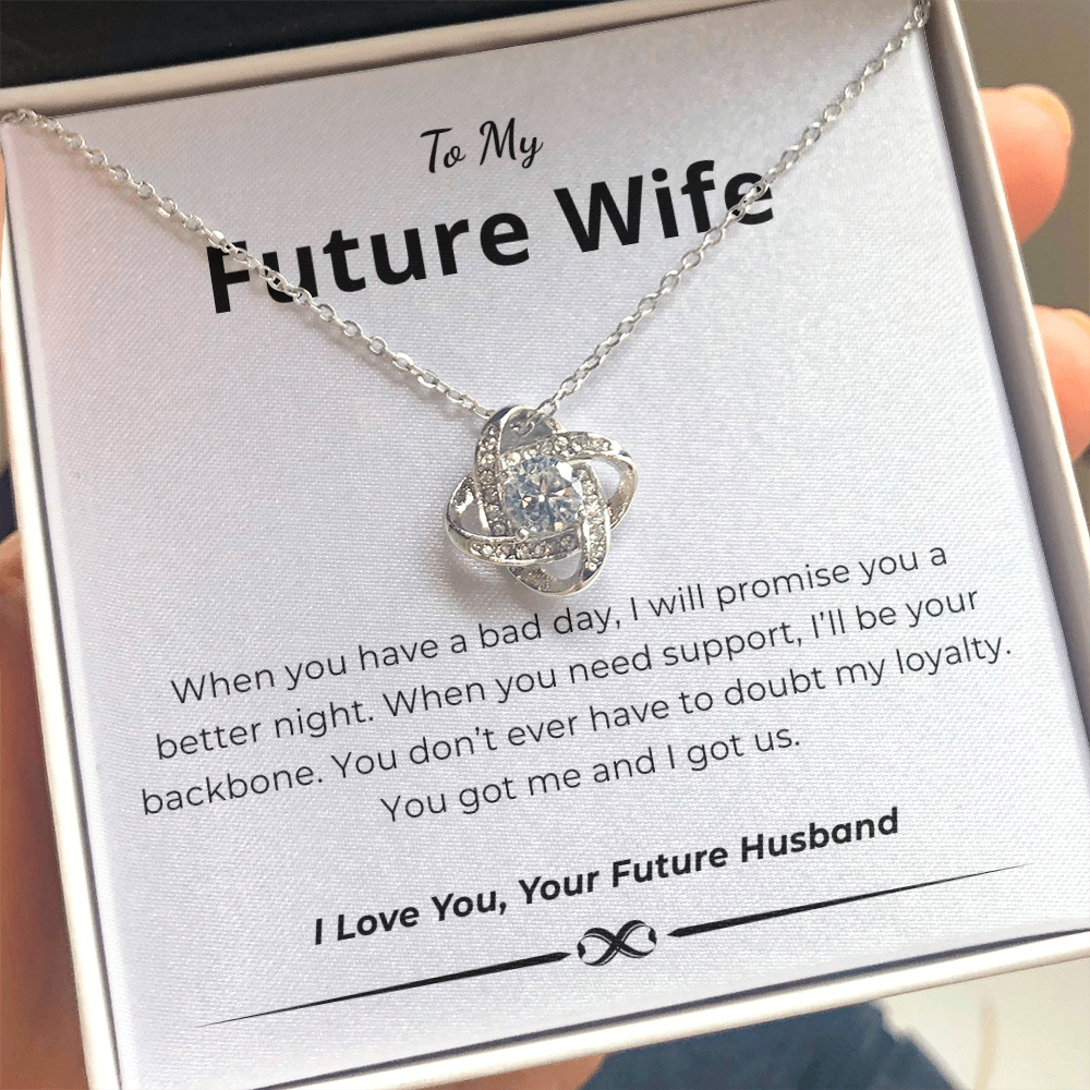 To My Future Wife Love Knot Necklace