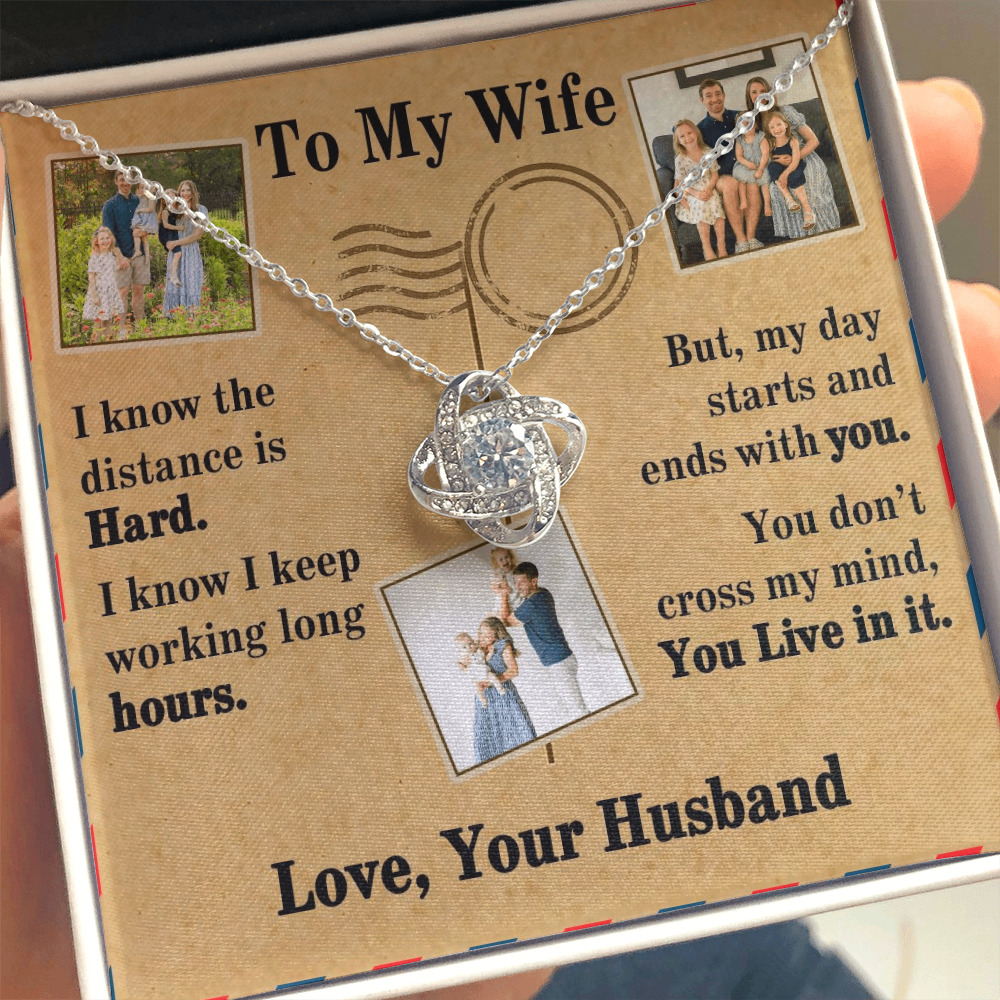 To My Wife Love Knot Necklace