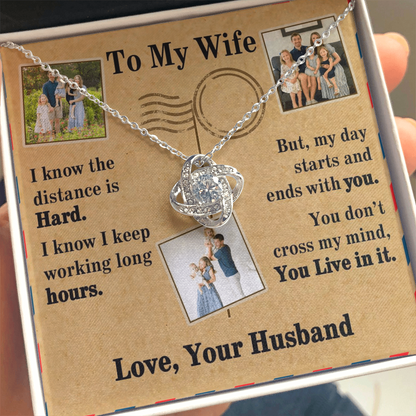 To My Wife Love Knot Necklace