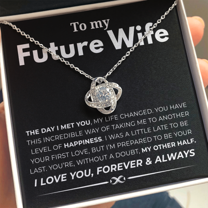 To My Future Wife Love Knot Necklace