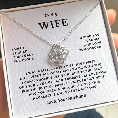 To My Wife Interlocking Hearts Necklace